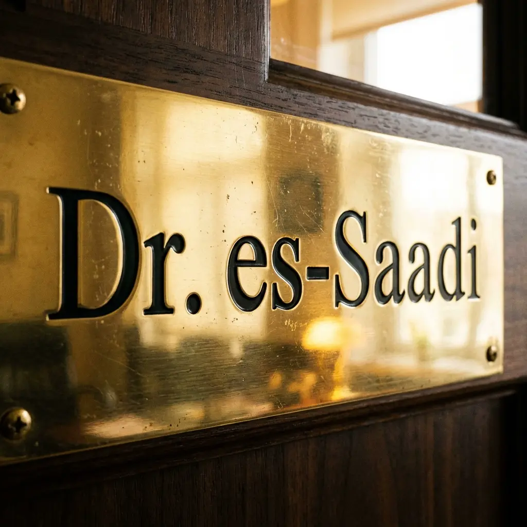Gravure plaque Dr es-Saadi